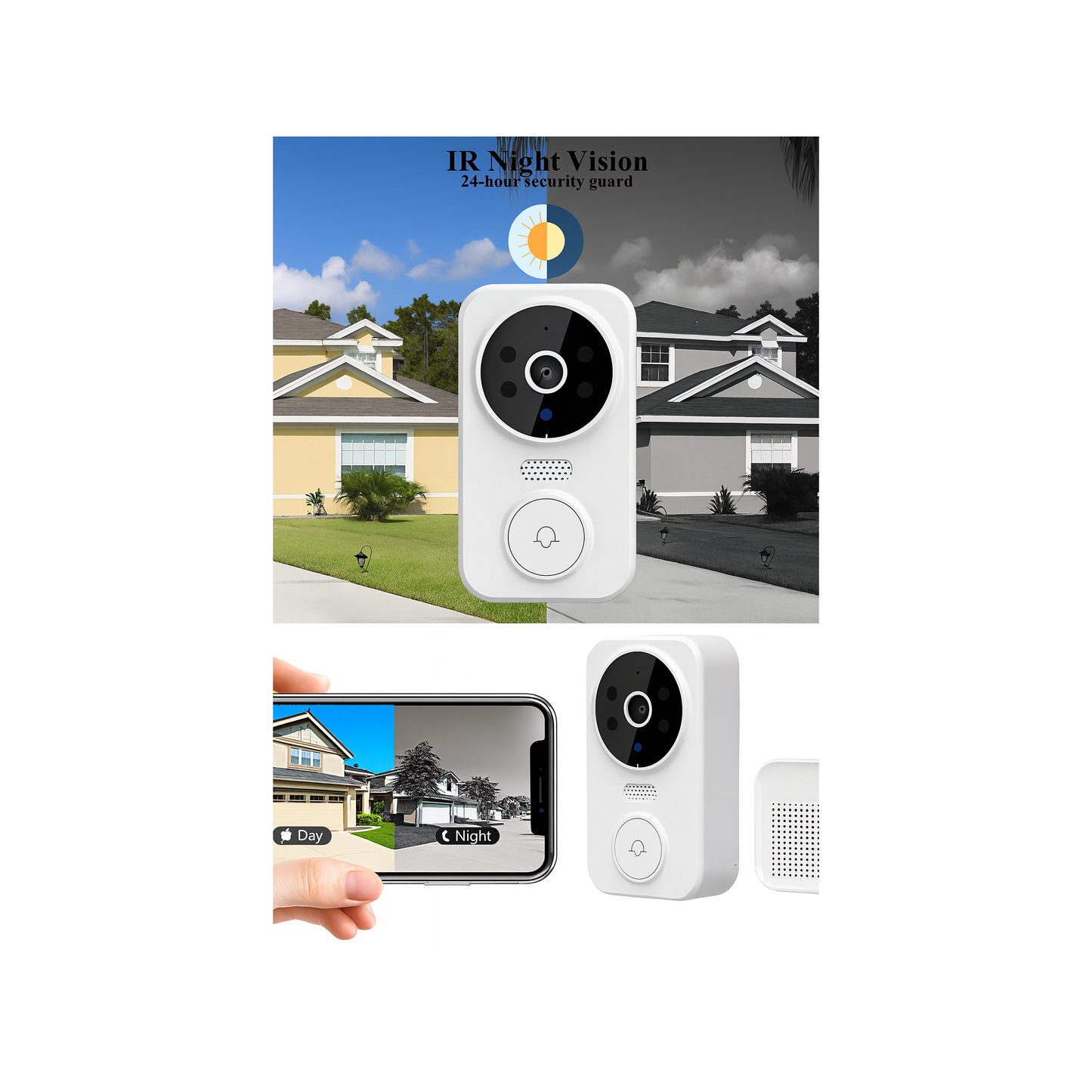 CAMPAINHA COM CÂMERA SEM FIO WI-FI PELO CELULAR