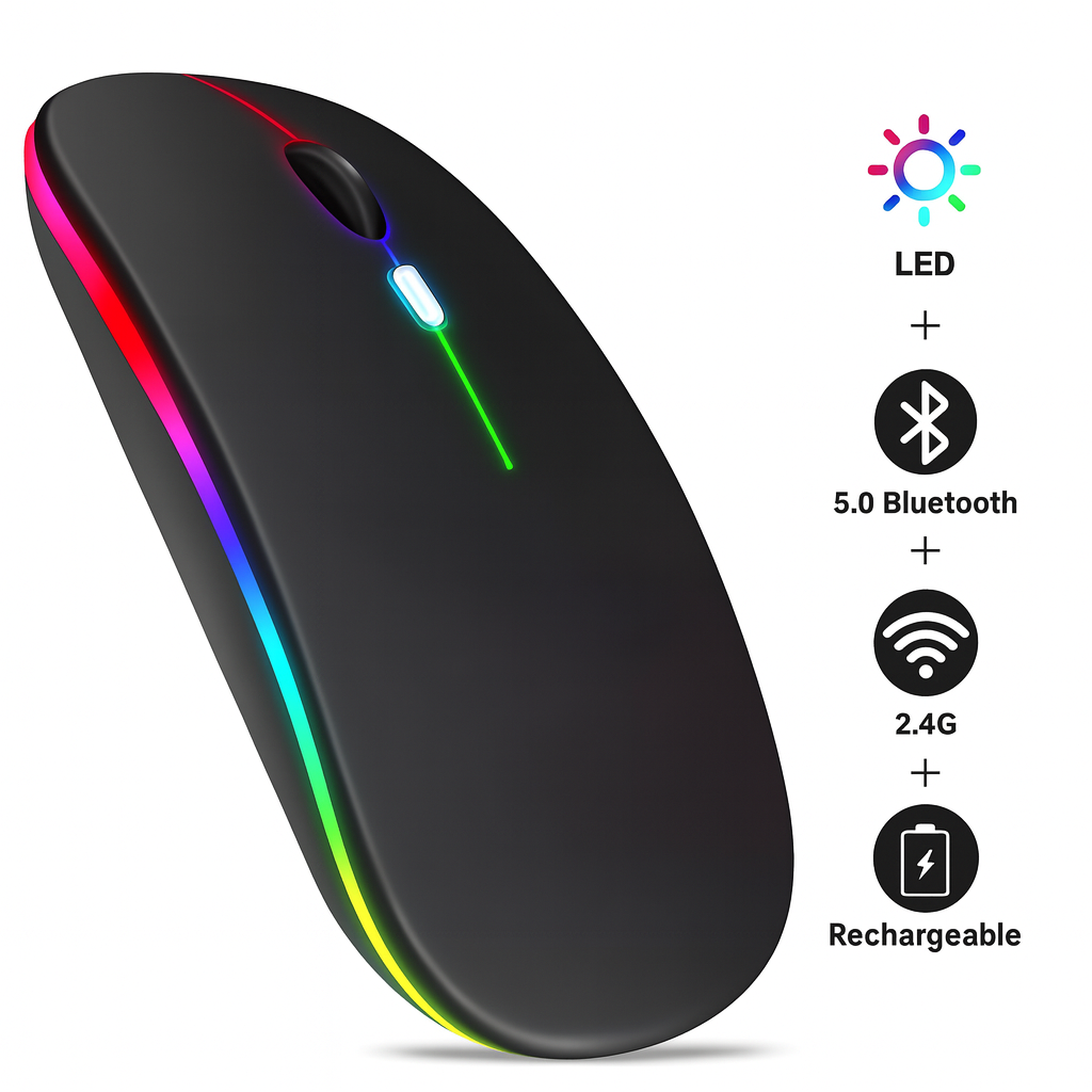 MOUSE SEM FIO RECARREGÁVEL