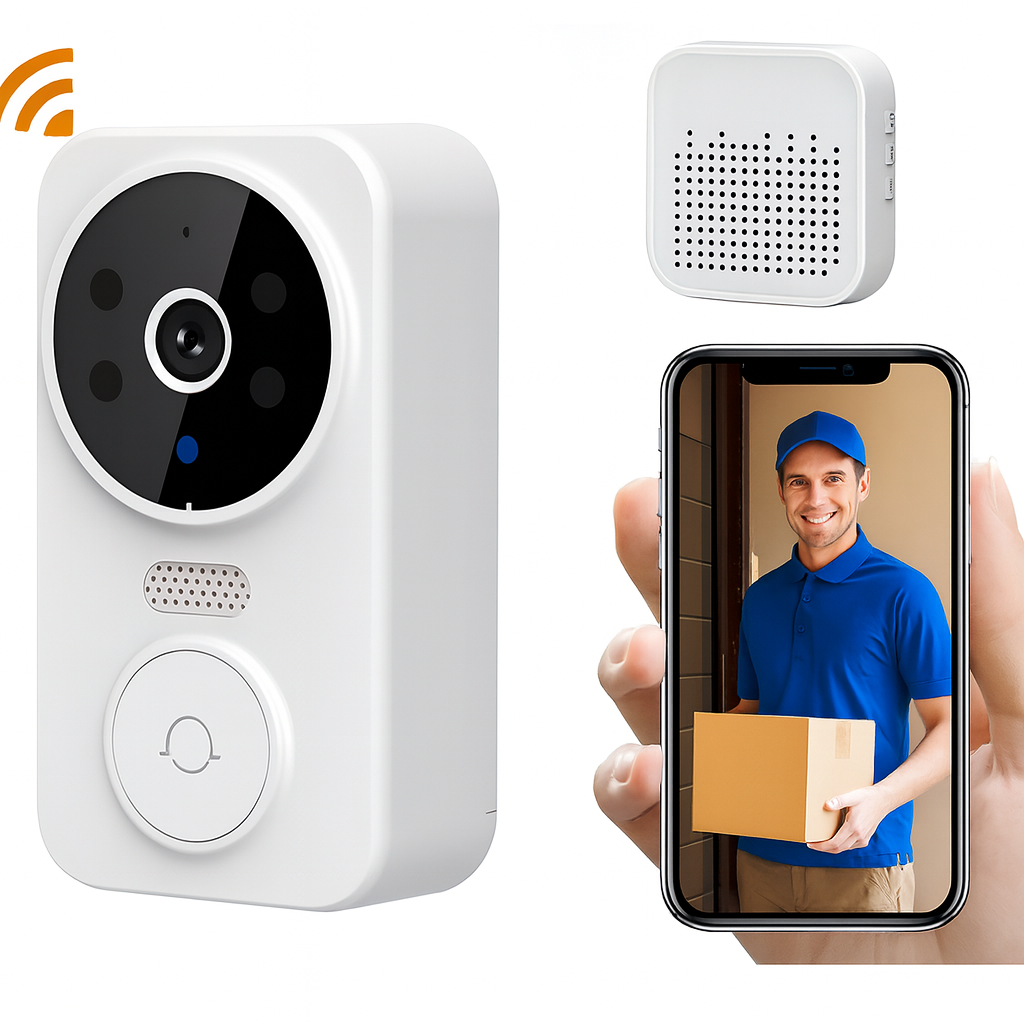 CAMPAINHA COM CÂMERA SEM FIO WI-FI PELO CELULAR