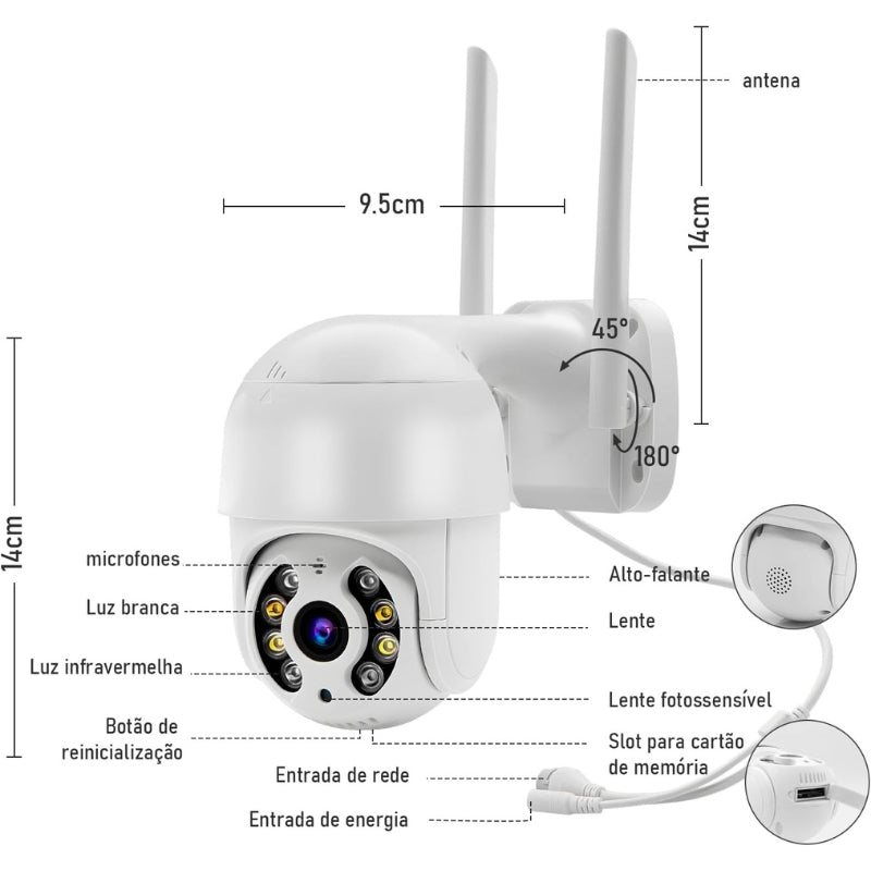 Câmera IP sem fio 1080p